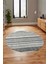 Modern Kilim Desen Dijital Kaymaz Yıkanabilir Yuvarlak Mutfak Salon Halısı Y-Modern-36-Gri 5