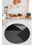 Baskılı Kaymaz Yıkanabilir Modern Yuvarlak Mutfak Salon Halısı Y-Modern-38-Antrasit 2