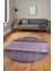 Kilim Desen Özel Tasarım Kaymaz Yıkanabilir Yuvarlak Mutfak Salon Halısı Y-Modern-83-Mor 3