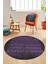 Sade Modern Desen Dijital Kaymaz Yıkanabilir Yuvarlak Mutfak Salon Halısı Y-Modern-28-Mor 2