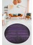 Sade Modern Desen Dijital Kaymaz Yıkanabilir Yuvarlak Mutfak Salon Halısı Y-Modern-28-Mor 3