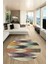Renkli Desen Baskılı Kaymaz Taban Yıkanabilir Modern Yuvarlak Salon Halısı Y-MODERN-104-RENKLİ 4