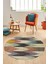Renkli Desen Baskılı Kaymaz Taban Yıkanabilir Modern Yuvarlak Salon Halısı Y-MODERN-104-RENKLİ 5
