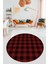 Baskılı Kaymaz Yıkanabilir Modern Yuvarlak Mutfak Halısı Salon Halısı Y-Modern-55-Bordo 1