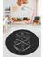 Baskılı Kaymaz Yıkanabilir Şık Modern Yuvarlak Mutfak Halısı Salon Halısı Y-Modern-59-Antrasit 1