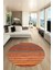 Modern Kilim Desenli Dijital Kaymaz Yıkanabilir Yuvarlak Mutfak Salon Halısı Y-Modern-17-Turuncu 1