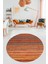 Modern Kilim Desenli Dijital Kaymaz Yıkanabilir Yuvarlak Mutfak Salon Halısı Y-Modern-17-Turuncu 3