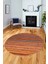 Modern Kilim Desenli Dijital Kaymaz Yıkanabilir Yuvarlak Mutfak Salon Halısı Y-Modern-17-Turuncu 5