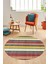 Modern Kilim Desen Dijital Kaymaz Yıkanabilir Yuvarlak Mutfak Salon Halısı Y-Modern-25-Renkli 2