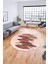 Baskılı Kaymaz Taban Yıkanabilir Yaprak Desenli Mutfak Yuvarlak Salon Halısı Y-Modern-08-Bordo 5