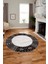 Etnik Baskılı Kaymaz Taban Yıkanabilir Yuvarlak Mutfak Salon Halısı Y-MODERN-119-VİZON 2