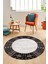 Etnik Baskılı Kaymaz Taban Yıkanabilir Yuvarlak Mutfak Salon Halısı Y-MODERN-119-VİZON 4