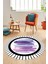 Renkli Modern Desenli Dijital Kaymaz Yıkanabilir Yuvarlak Mutfak Salon Halısı Y-Modern-22-Mor 2