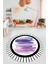 Renkli Modern Desenli Dijital Kaymaz Yıkanabilir Yuvarlak Mutfak Salon Halısı Y-Modern-22-Mor 3