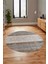 Kilim Desen Özel Tasarım Kaymaz Yıkanabilir Yuvarlak Mutfak Salon Halısı Y-Modern-83-Kahve 2