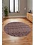 Kilim Desen Özel Tasarım Kaymaz Yıkanabilir Yuvarlak Mutfak Salon Halısı Y-Modern-86-Bordo 2