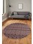 Kilim Desen Özel Tasarım Kaymaz Yıkanabilir Yuvarlak Mutfak Salon Halısı Y-Modern-86-Bordo 3