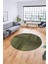 3D Modern Kilim Desen Dijital Kaymaz Yıkanabilir Yuvarlak Mutfak Salon Halısı Y-Modern-34-Yeşil 3