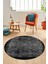 Baskılı Kaymaz Taban Yıkanabilir Sade Modern Mutfak Yuvarlak Salon Halısı Y-Modern-04-Gri 3
