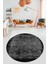Baskılı Kaymaz Taban Yıkanabilir Sade Modern Mutfak Yuvarlak Salon Halısı Y-Modern-04-Gri 4