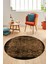 Baskılı Kaymaz Taban Yıkanabilir Sade Modern Mutfak Yuvarlak Salon Halısı Y-Modern-04-Kahve 3