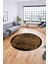 Baskılı Kaymaz Taban Yıkanabilir Sade Modern Mutfak Yuvarlak Salon Halısı Y-Modern-04-Kahve 5