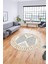 Baskılı Ince Kaymaz Taban Yıkanabilir Modern Mutfak Yuvarlak Salon Halısı Y-Modern-07-Kahve 5