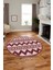 Kilim Desen Baskılı Kaymaz Taban Yıkanabilir Modern Yuvarlak Salon Halısı Y-MODERN-105-BORDO 3