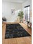 Sade Desen Modern Dijital Kaymaz Yıkanabilir Yolluk Mutfak Salon Halısı Modern-89-Siyah 4