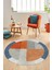 Baskılı Kaymaz Taban Yıkanabilir Modern Şık Yuvarlak Mutfak Salon Halısı Y-MODERN-107-RENKLİ 4