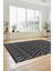 3D Kilim Desen Özel Dijital Kaymaz Yıkanabilir Yolluk Mutfak Salon Halısı Modern-84-Antrasit 1