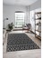 3D Kilim Desen Özel Dijital Kaymaz Yıkanabilir Yolluk Mutfak Salon Halısı Modern-84-Antrasit 2