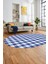 Baskılı Kaymaz Yıkanabilir Modern Oval Koridor Halısı Halısı Salon Halısı O-Modern-55-Lacivert 3