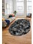 Baskılı Kaymaz Taban Yıkanabilir Renkli Modern Yolluk Mutfak Oval Salon Halısı O-Modern-02-Gri 5