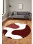 Baskılı Kaymaz Taban Yıkanabilir Modern Yuvarlak Mutfak Salon Halısı Y-MODERN-120-BORDO 1