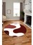 Baskılı Kaymaz Taban Yıkanabilir Modern Yuvarlak Mutfak Salon Halısı Y-MODERN-120-BORDO 2