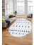 Baskılı Kaymaz Yıkanabilir Şık Kilim Desen Oval Yolluk Halısı Salon Halısı O-Modern-65-Mavi 1
