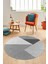 Baskılı Kaymaz Yıkanabilir Modern Yuvarlak Mutfak Salon Halısı Y-Modern-38-Gri 1