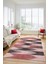 Renkli Desen Baskılı Kaymaz Taban Yıkanabilir Modern Yolluk Salon Halısı MODERN-104-PEMBE 5