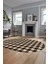 Baskılı Kaymaz Yıkanabilir Modern Oval Koridor Halısı Halısı Salon Halısı O-Modern-55-Kahve 1