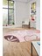 Yaprak Desen Modern Tasarım Dijital Kaymaz Yıkanabilir Oval Yolluk Salon Halısı O-Modern-79-Pembe 3