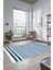 Baskılı Kaymaz Yıkanabilir Sade Modern Yolluk Mutfak Halısı Salon Halısı Modern-63-Mavi 4