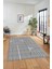 Sade Desen Baskılı Kaymaz Taban Yıkanabilir Modern Yolluk Salon Halısı MODERN-110-GRİ 2