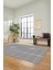 Sade Desen Baskılı Kaymaz Taban Yıkanabilir Modern Yolluk Salon Halısı MODERN-110-GRİ 3