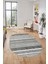 Modern Kilim Desenli Dijital Kaymaz Yıkanabilir Oval Yolluk Mutfak Salon Halısı O-Modern-36-Gri 5