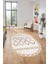 Kilim Desen Modern Tasarım Dijital Kaymaz Yıkanabilir Oval Yolluk Salon Halısı O-Modern-81-Renkli 2