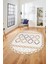 Kilim Desen Modern Tasarım Dijital Kaymaz Yıkanabilir Oval Yolluk Salon Halısı O-Modern-81-Renkli 4