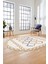 Kilim Desen Modern Tasarım Dijital Kaymaz Yıkanabilir Oval Yolluk Salon Halısı O-Modern-81-Renkli 5
