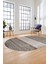 Kilim Desen Özel Tasarım Dijital Kaymaz Yıkanabilir Oval Yolluk Salon Halısı O-Modern-83-Kahve 5