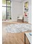Sade Desen Modern Dijital Kaymaz Yıkanabilir Oval Yolluk Mutfak Salon Halısı O-Modern-89-Gri 3